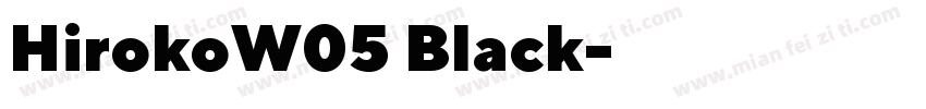 HirokoW05 Black字体转换